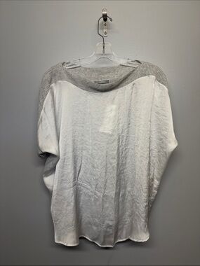 Zara NWT Light Gray Shimmery Oversized Top